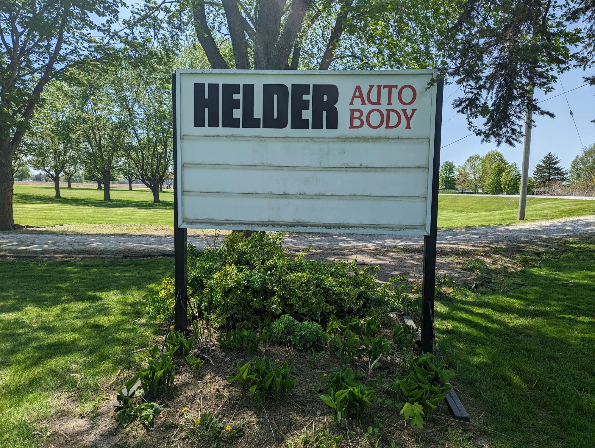 The Sign for Helder Auto Body